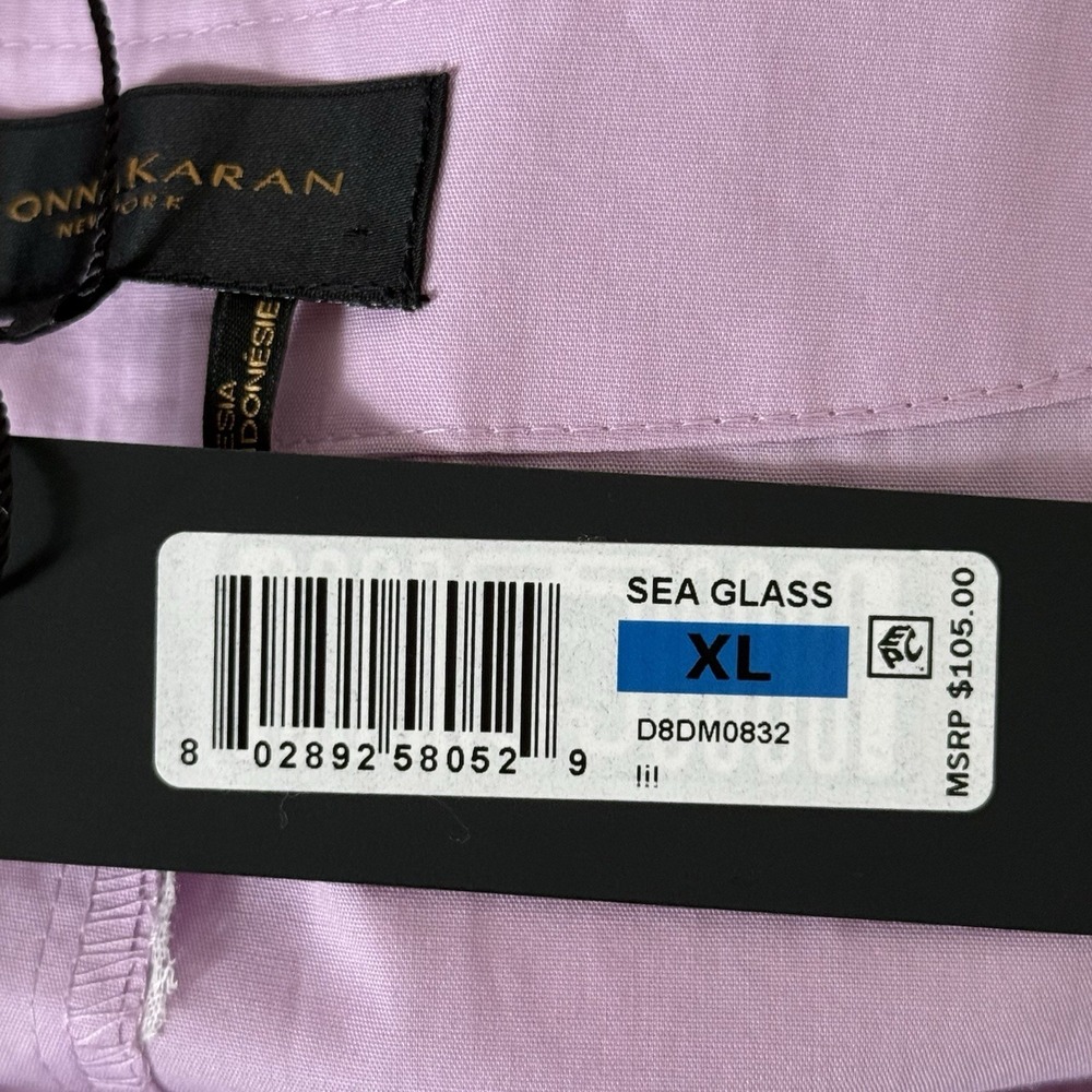 Donna Karan New York Women's V-Neck Short Sleeve Blouse Size XL Lavender NWT - Picture 4 of 9